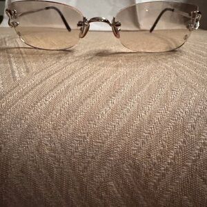 Cartier frameless square tinted sunglasses